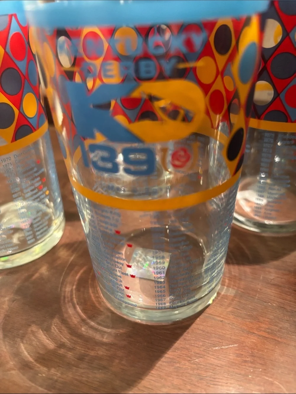 Kentucky Derby 139 Collectible Racing Glass - Colorful Polka Dot Design